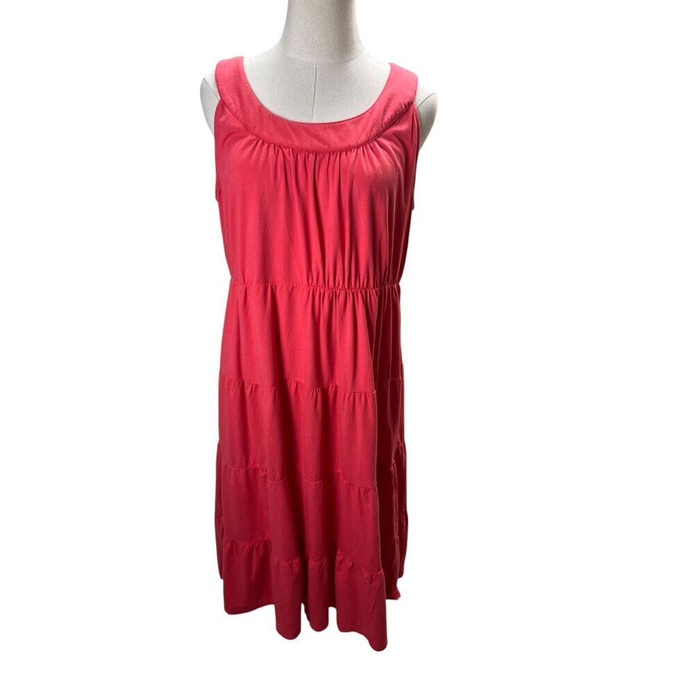 Russ Berens Dress Women's Size Large Pink Cotton Blend Shift Sleeveless